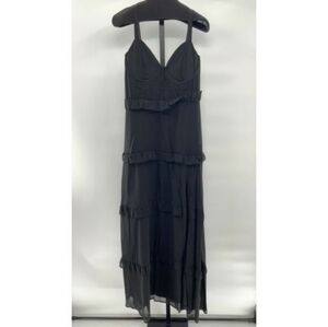 Lulus Black Ruffle Tiered Maxi Dress